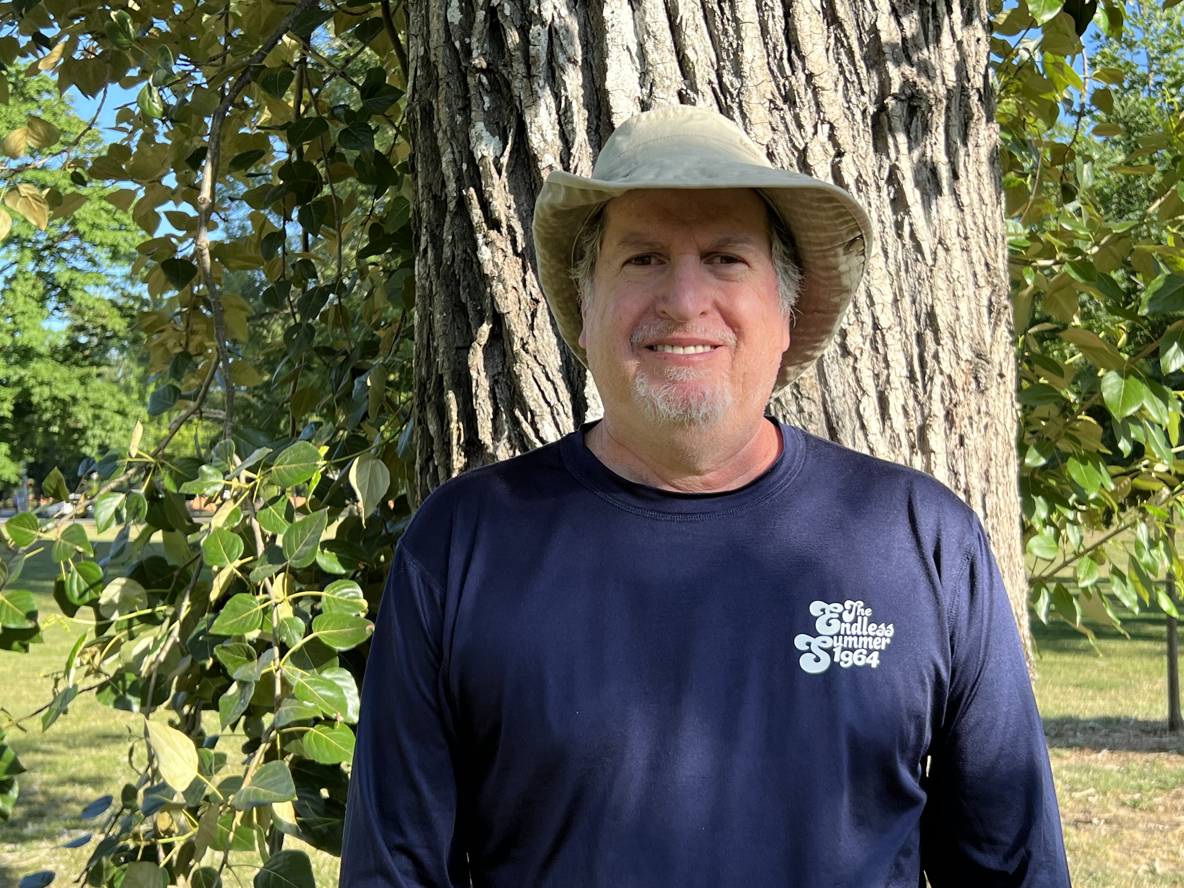 A gardener at work in a Puget Sound garden